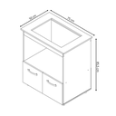 Ver imagem 3 de Balcão de Cozinha Armário para Fogão Cooktop 4 Bocas com Nicho para Forno Elétrico Elisa - Branco