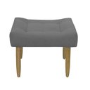 Ver imagem 3 de Puff Banqueta Decorativo Pés Madeira Cor:cinza