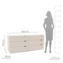 Ver imagem 2 de Cômoda Organizadora 150cm com 6 Gavetas 240821 Linha Porto Politorno