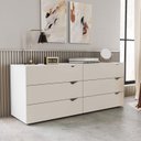 Ver imagem 1 de Cômoda Organizadora 150cm com 6 Gavetas 240821 Linha Porto Politorno