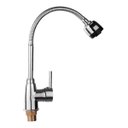 Ver imagem 1 de Torneira Gourmet Monocomando Flexível Cozinha Cromada/Preta