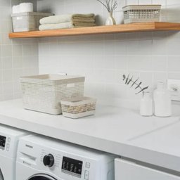 Caixa Organizadora Armário Tampa Bambu 20cm - Bege - 5