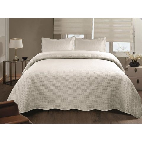 Jogo de Colcha Ultrassonic Urban Queen 240x260cm - Bege