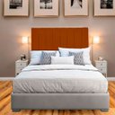 Ver imagem 2 de Cabeceira Estofada Moderna e Elegante para Cama de Casal 140 Eros Suede