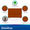 Ver imagem 3 de Cabeceira Estofada Moderna e Elegante para Cama de Casal 140 Eros Suede