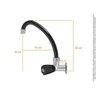 Torneira Parede Bica Móvel Cozinha Preta Cromada Slim 25419 - 4