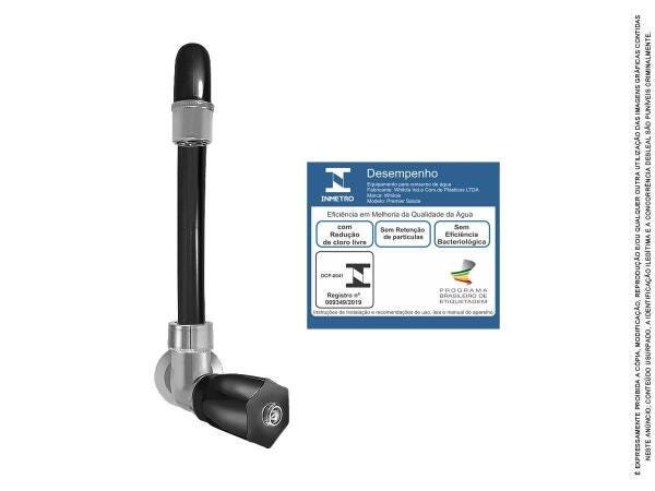 Torneira Parede Bica Móvel Cozinha Preta Cromada Slim 25419 - 3
