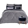 Edredom Plush Inove Liso King Cor:Cinza Cromo - 3