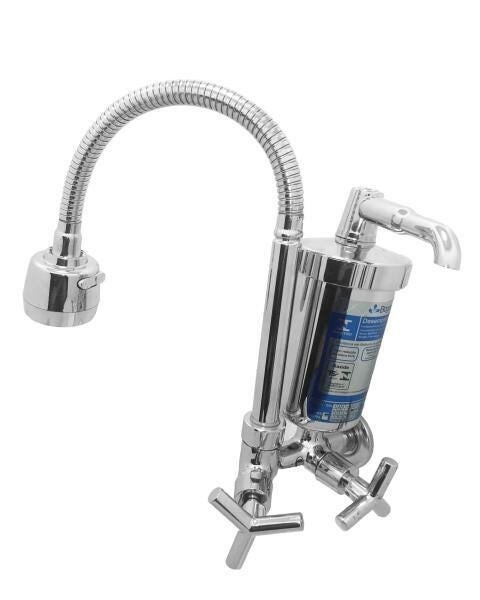Torneira Filtro Tubo Gourmet Com Copo Abs C55 Parede - 1