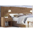 Ver imagem 1 de Painel Cama Box Madeirado Casal/queen Havana Plus C/ 2 Mesas e 2 Gavetas Jatobá - Santos Andirá