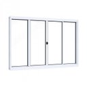 Ver imagem 2 de Janela de Aço de Correr 100x200cm 4 Folhas com Vidro Liso Riobras