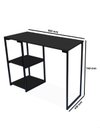 Ver imagem 7 de Mesa de Apoio Escrivaninha com Estante Prateleira Nic 900 mm Cor:Preto/Preto