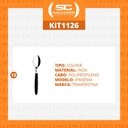 Ver imagem 2 de KIT - 12 Colheres de Mesa Ipanema Com Lâmina em Aço Inox Cabo Preto CPTOP - Tramontina 23363400