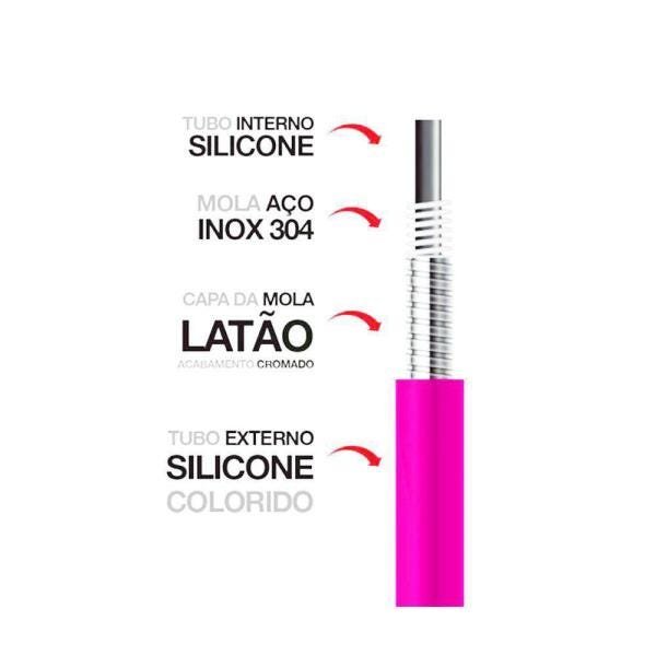 Torneira Silicone Flexivel Parede Articulado Gourmet Cromado - 7