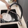 Torneira Cozinha Gourmet Flexível Monocomando Preta Cromada - 8