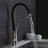 Torneira Cozinha Gourmet Flexível Monocomando Preta Cromada - 7