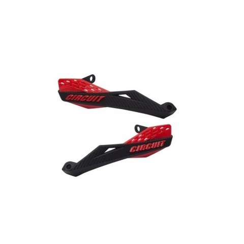 Protetor de Mão Circuit Fênix Carbon Guidão Preto/Vermelho