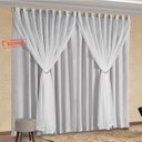 Ver imagem 2 de Cortina Eclipse Blackout Gelo 2,60m X 1,70m Altura - Varão de até 2m