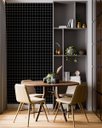 Ver imagem 2 de Papel de Parede Adesivo Azulejo Pastilha Preto Cozinha 2,80m