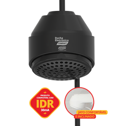 Ducha Chuveiro Eletrônica Compact Jato Amplo Inclinado Potência 7500w/220v Preto Durín - 3