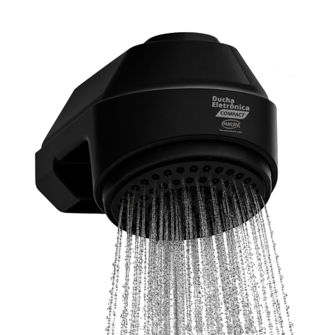 Ducha Chuveiro Eletrônica Compact Jato Amplo Inclinado Potência 7500W/220V Preto Durín