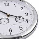 Ver imagem 2 de Relógio de Parede Decorativo Prateado 25cm Moderno