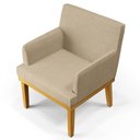 Ver imagem 3 de Kit 2 Poltronas Decorativas Vitória W01 Linho Bege Escuro - Mpozenato
