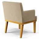 Ver mais imagens de Kit 2 Poltronas Decorativas Vitória W01 Linho Bege Escuro - Mpozenato