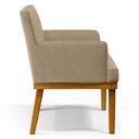 Ver imagem 7 de Kit 2 Poltronas Decorativas Vitória W01 Linho Bege Escuro - Mpozenato