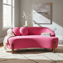 Ver imagem 2 de Namoradeira Sofá Feijão Moscou 150cm Orgânica Couro Rosa Pink