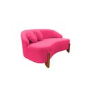 Ver imagem 4 de Namoradeira Sofá Feijão Moscou 150cm Orgânica Couro Rosa Pink
