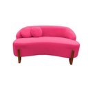 Ver imagem 3 de Namoradeira Sofá Feijão Moscou 150cm Orgânica Couro Rosa Pink