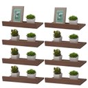 Ver imagem 2 de Kit 8 Prateleiras Porta Quadros 50 X 10cm Nogal Suporte Invisível