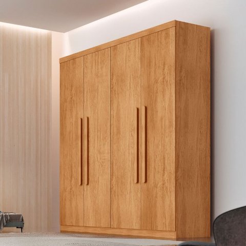 Guarda Roupa Casal Fenix 4 Portas 3 Gavetas Rufato
