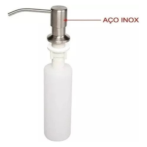 Dosador Dispenser Detergente Sabonete para Cuba Inox Bancada - 4