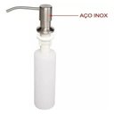 Ver imagem 4 de Dispenser de Embutir Prata Porta Detergente Dosador Aço Inox - Brinovar