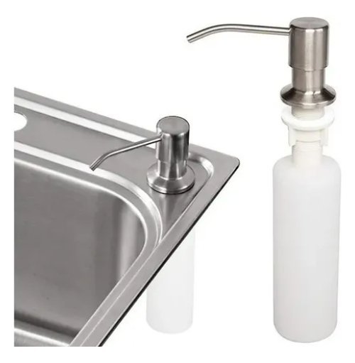 Dosador Dispenser Detergente Sabonete para Cuba Inox Bancada - 3