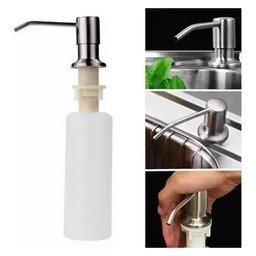 Dispenser de Embutir Prata Porta Detergente Dosador Aço Inox - Brinovar - 1