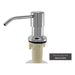 Dispenser de Embutir Prata Porta Detergente Dosador Aço Inox - Brinovar - 5