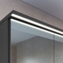 Ver imagem 3 de Conjunto Banheiro Suspenso 96cm 4 Peças Iluminação em Led Mel/grafite