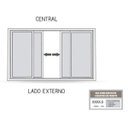 Ver imagem 4 de Janela de Aço de Correr 100x120cm 4 Folhas com Grade Mosaico e Vidro Liso Riobras Branco Lucasa