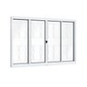 Janela de Aço de Correr 100x120cm 4 Folhas com Grade Mosaico e Vidro Liso Riobras  - 2
