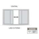 Ver imagem 4 de Janela de Aço de Correr 100x150cm 4 Folhas com Grade Mosaico e Vidro Liso Riobraso Branco