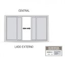 Ver imagem 4 de Janela de Aço de Correr 100x150cm 4 Folhas com Grade Mosaico e Vidro Liso Riobraso