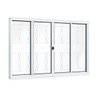 Janela de Aço de Correr 100x150cm 4 Folhas com Grade Mosaico e Vidro Liso Riobraso - 2