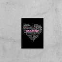 Ver imagem 1 de Quadro Mamãe Qualidades Coração Preto 24x18cm - com vidro:Madeira preta