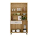 Ver imagem 3 de Armário de Cozinha Compacta 6 Portas e 1 Gaveta 90 Cm Gold Freijó Soft - Pallazio