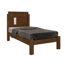 Ver imagem 2 de Cama Solteiro Padrão Mdf Detalhe em Espelho Amanda Framar:chocolate