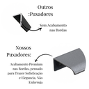 Ver imagem 4 de Kit 5 Puxadores Drop 5cm Alumínio Sobrepor para Móveis e Gavetas Prata