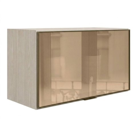 Armario Aereo Basculante Vidro MDF 80 cm Kali 1668061 Bianco Toq Nicioli